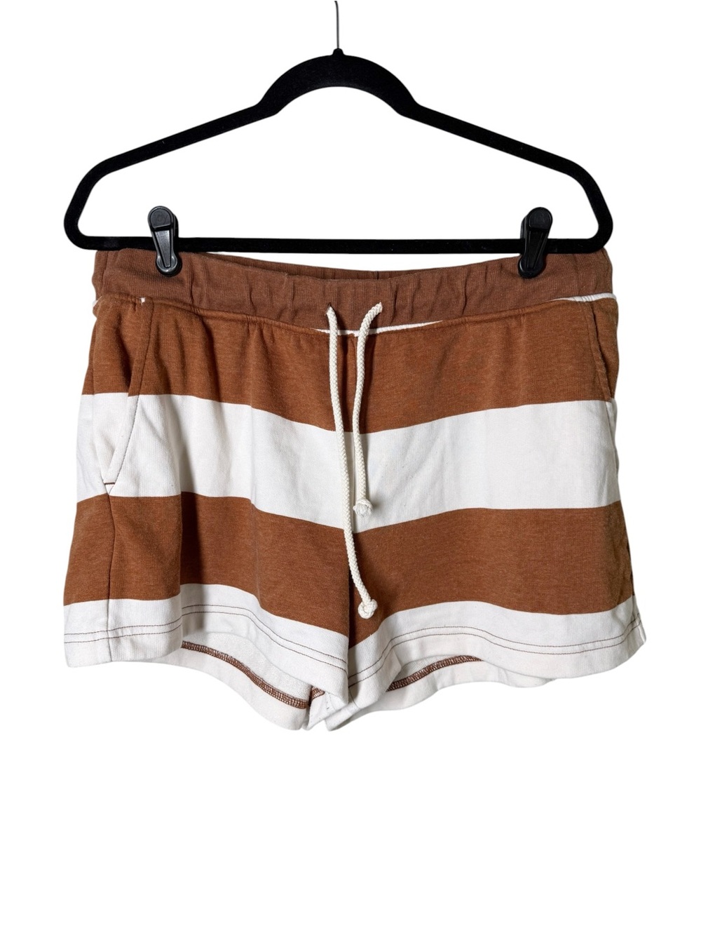 Lou & Grey Rust and White Striped Two-Piece Matched Set Size L - Picture 6 of 8